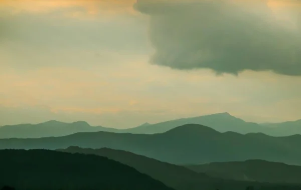 Montanhas Parque Natural Bucegi Partir Sul Cidade Cap Rosu Distrito — Fotografia de Stock