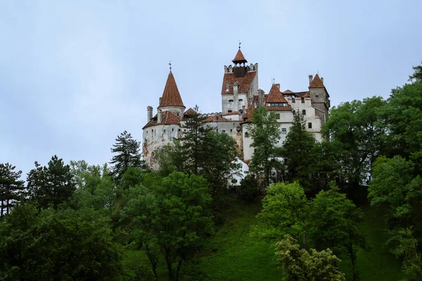 Bran Kalesi Romanya Nın Dışında Bulutlu Bir Günde Drakula Nın — Stok fotoğraf