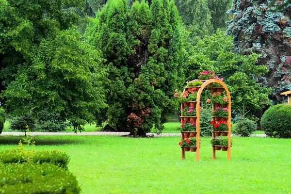 Gardens Cathedral Curtea Arges Romania — Stock Photo, Image