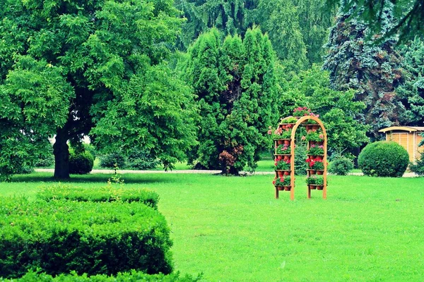 Ogrody Katedry Curtea Arges Rumunii — Zdjęcie stockowe