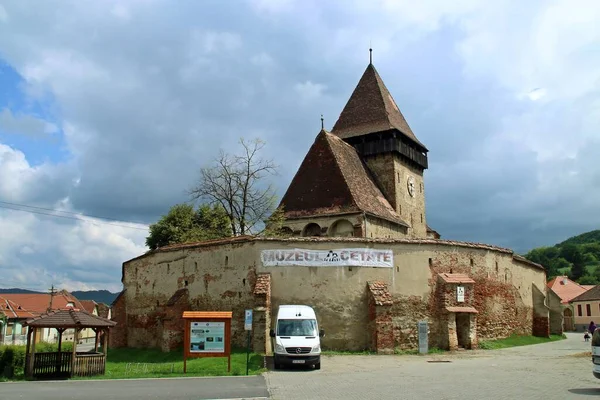 Axente Sever Rumänien 2018 Befestigte Evangelische Kirche Auf Rumänisch Biserica — Stockfoto