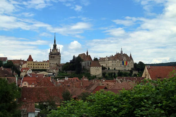 Sighisoara Klokkentoren Ook Bekend Als Raadstoren Kloosterkerk Ook Wel Kloosterkerk — Stockfoto