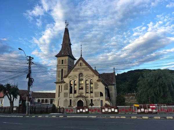Реформистская Церковь Сигишоаре Румыния Церковь Расположена Улице Георге Лазаря Расположена — стоковое фото