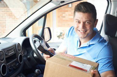 Kurye adında paket evine Van'da portresi