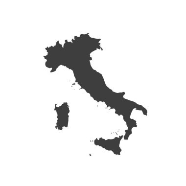 Beyaz arka planda İtalya haritası. EPS 10