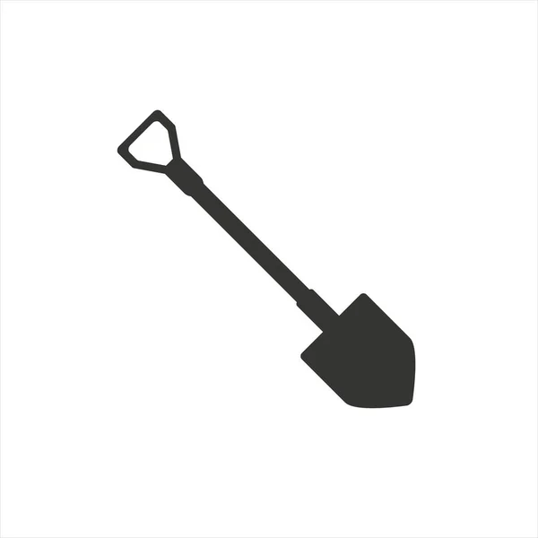 Shovel Garden Equipment Icon Vector Logo Template Illustration — Stock Vector