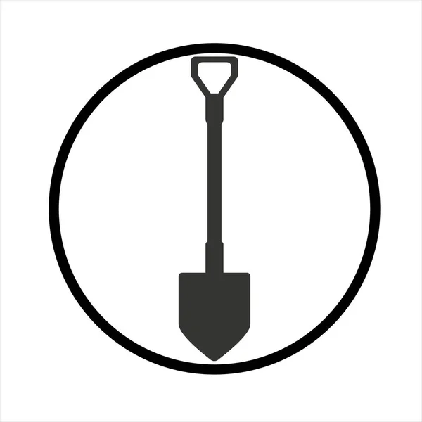 Shovel Garden Equipment Icon Vector Logo Template Illustration — Stock Vector