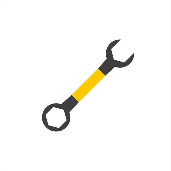 Wrench Icon White Background Vector Image — Stock Vector