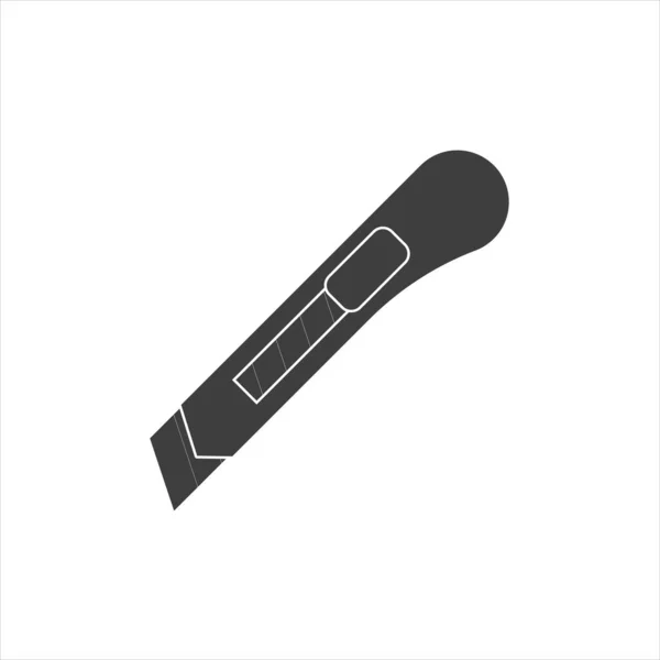 Икона Канцелярского Ножа Канцелярский Нож Плоский Письменный Нож Icon Apps — стоковый вектор