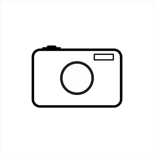 Foto Camera Vector Icon Eps10 Retro Style White Photo Camera — Stock Vector