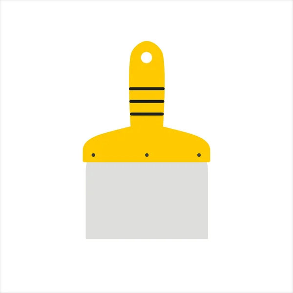 Spatule Avec Une Poignée Outil Construction Outil Mastic — Image vectorielle