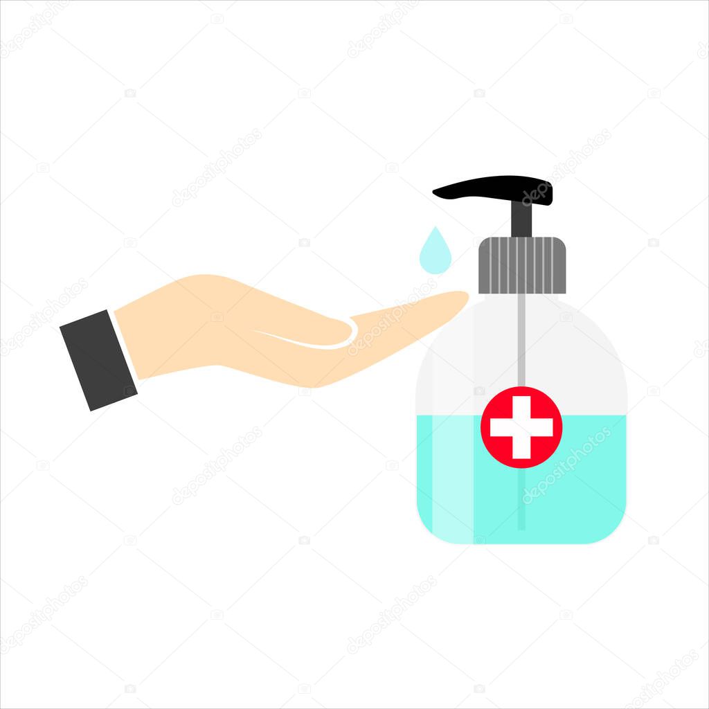 Hand sanitizers. Alcohol rub sanitizers kill most bacteria, fungi and stop some viruses such as coronavirus. Hygiene product.