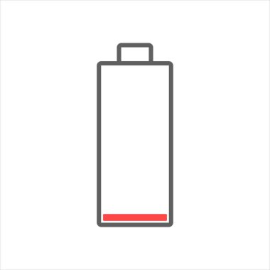 Beyaz arkaplanda vektör pil simgesi. EPS10