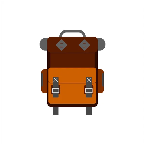 Travel Backpack Icon White Background — Stock Vector