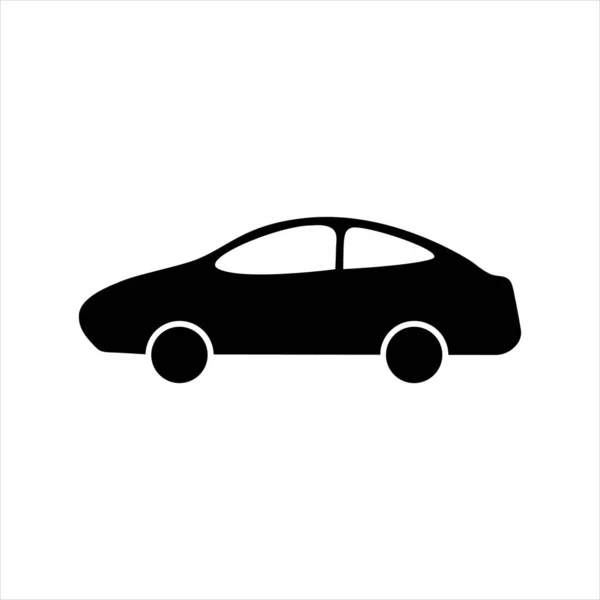 Εικονίδιο Αυτοκινήτου Στο Απομονωμένο Λευκό Εικονογράφηση Διανύσματος — Διανυσματικό Αρχείο