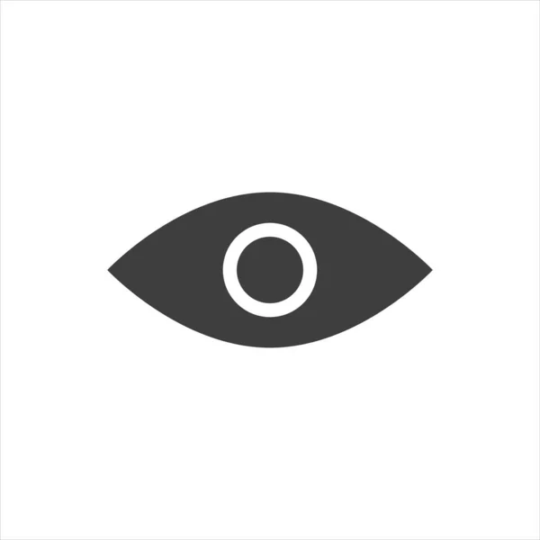 Icono Del Ojo Blanco Aislado — Vector de stock