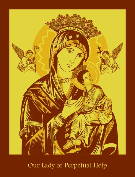 Panny Marie Perpetual Help — Stockový vektor