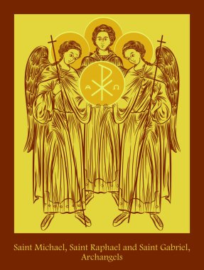 Saint Michael, Saint Raphael ve Saint Gabriel, meleklerden 