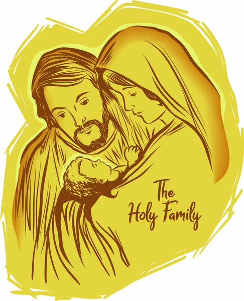 Die Heilige Familie Von Nazareth — Stockvektor