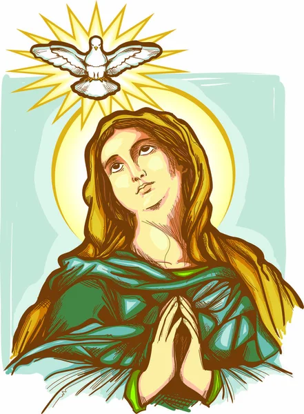 Heilige Geest Maria — Stockvector