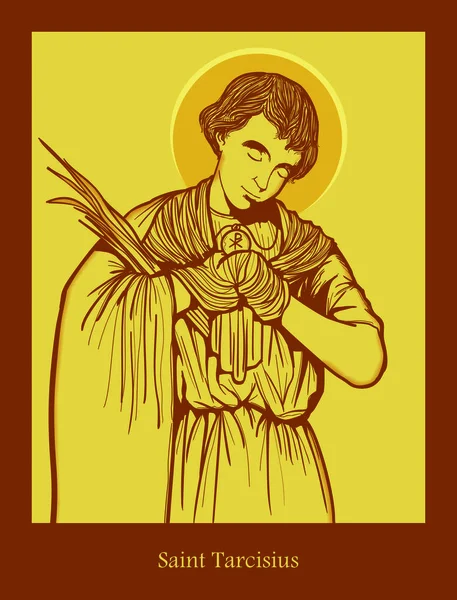 Святой Тарцисий Покровитель Служителей Алтаря Первых Святых — стоковый вектор