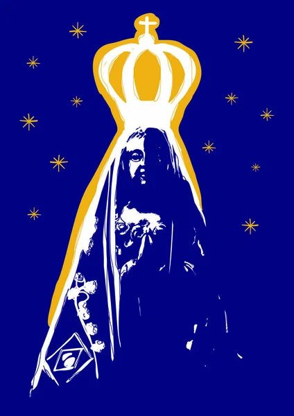 概念の聖母 Aprecida — ストックベクタ