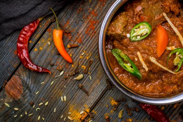 Cordero Rogan Josh Comida India Cobre — Foto de Stock