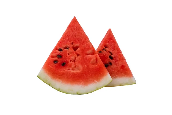 Pieces Watermelon White Isolated — Stock Photo, Image