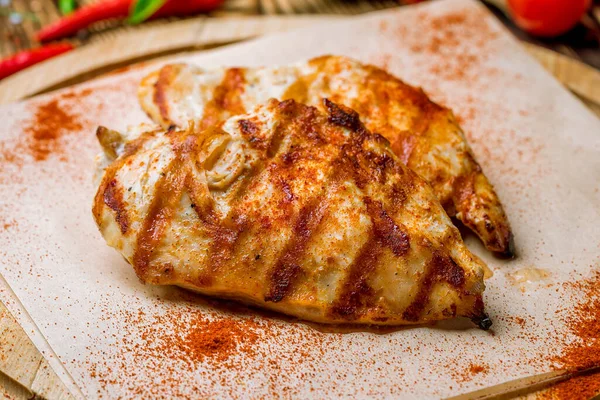Ayam Panggang Payudara Dengan Paprika — Stok Foto