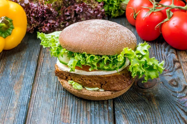 Vegetarian Burger Soy Meat — Stock Photo, Image