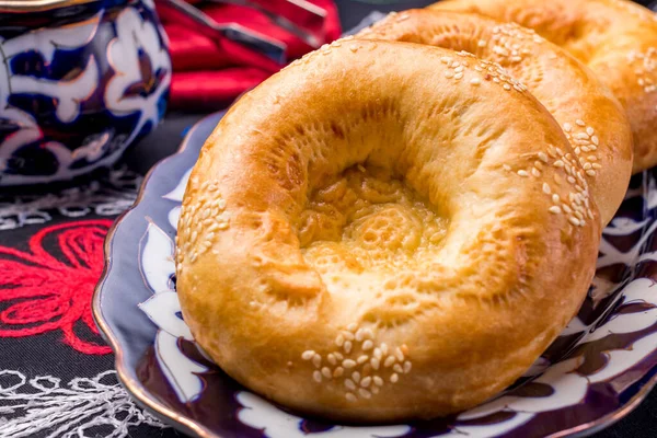 Ουζμπεκιστάν Ψωμί Από Tandoor — Φωτογραφία Αρχείου