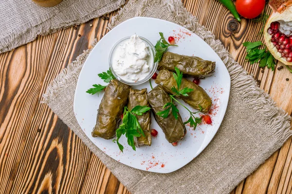 Dolma Georgische Keuken Close Uitzicht — Stockfoto