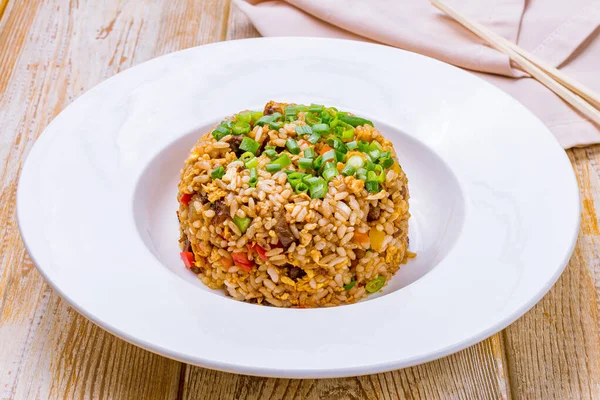 Arroz Frito Con Ternera Tailandés — Foto de Stock