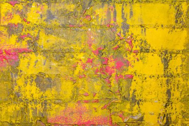 Kirli tuğla duvar farklı renklerde