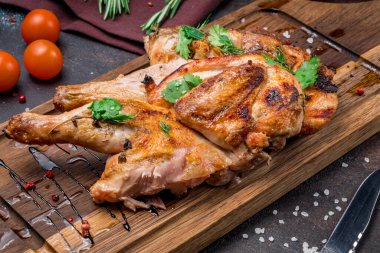 Kızarmış tavuk tütünü yakın plan görüntüsü