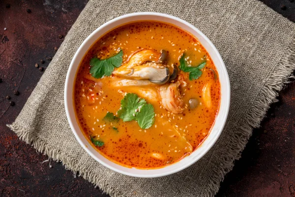 Tom Yam Soup Close View — Stock Photo, Image