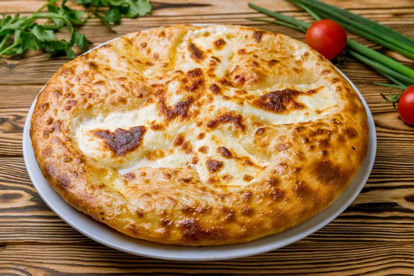 Khachapuri Sajttal Közelkép — Stock Fotó