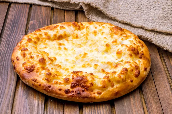 Khachapuri Med Ost Närbild — Stockfoto