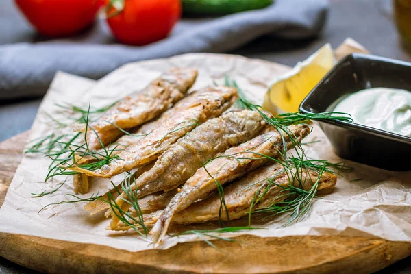 Surmullet Fritto Bordo — Foto Stock