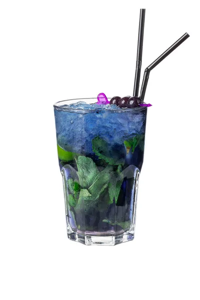 Blueberry Mojito Λευκό Φόντο — Φωτογραφία Αρχείου