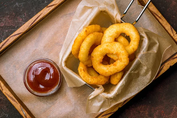 Zwiebelringe Teig — Stockfoto