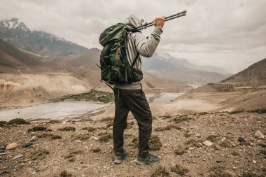 Yukarı Mustang 'de seyahat etmek, Lo Krallığı. Nepal