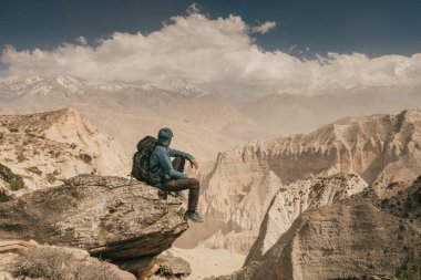 Yukarı Mustang 'de seyahat etmek, Lo Krallığı. Nepal