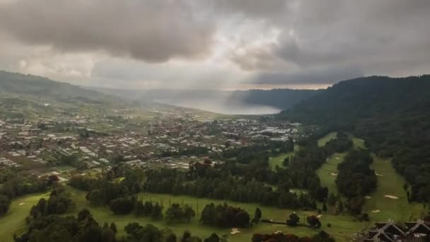 Buyan Tamblingan lakes in Bali. Indonesia. clouds moving Timelapse hyperlapse 4k — Stock Video