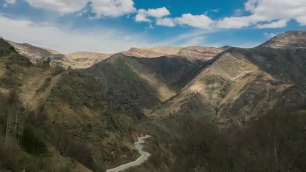 Monte Elbrus. montañas caucásicas. nubes moviéndose hiperlapso de Timelapse — Vídeos de Stock