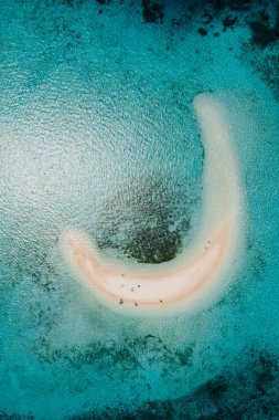Manta ray Point.Blue lagoon Flores tropical paradise. Labuan Bajo. drone aerial clipart