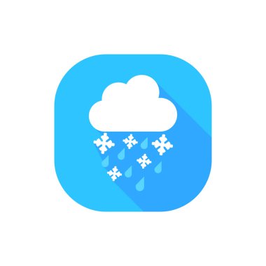 Düz dizayn kar ve yağmur yağışıweather condition