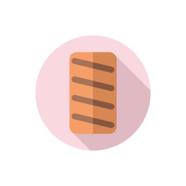 Düz dizayn somon bifteği.