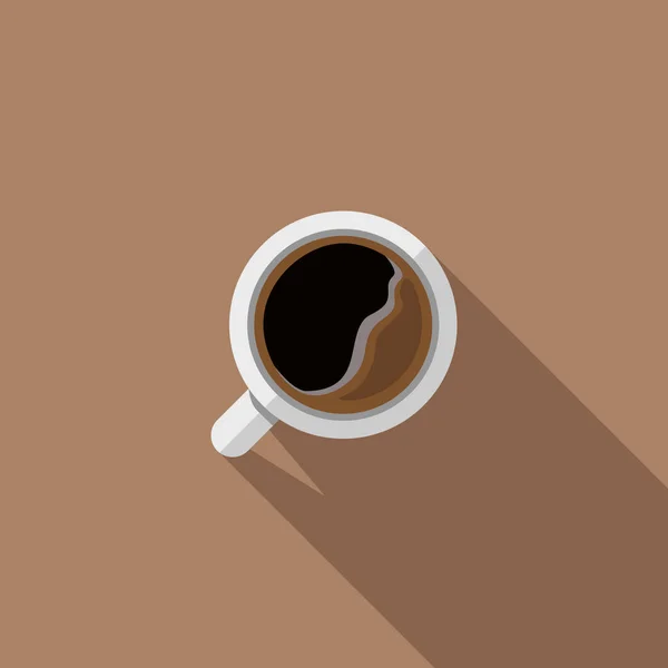 Vlakke design kopje koffie — Stockvector