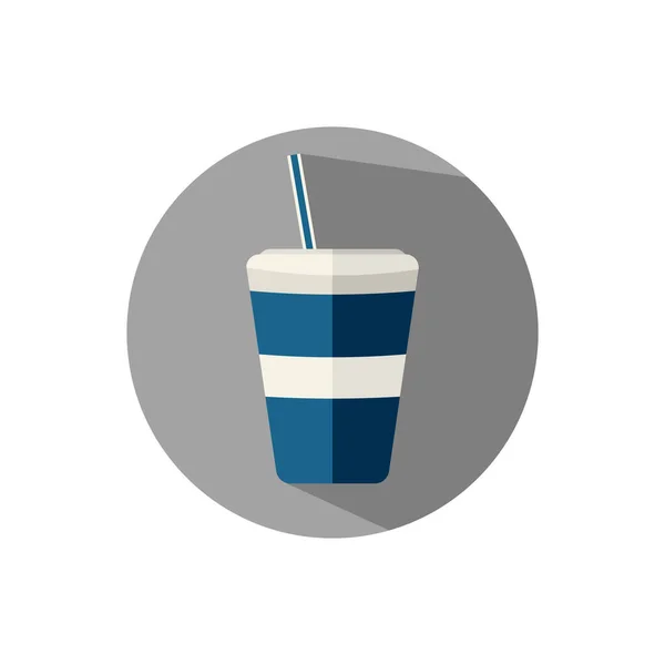 Flat design blue drink — Stock Vector